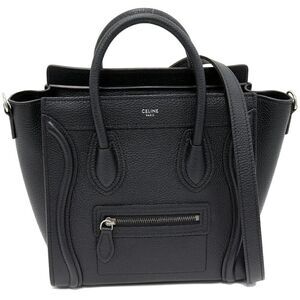 Celine Luggage Nano Shopper Drummed Calfskin 2way Bag
